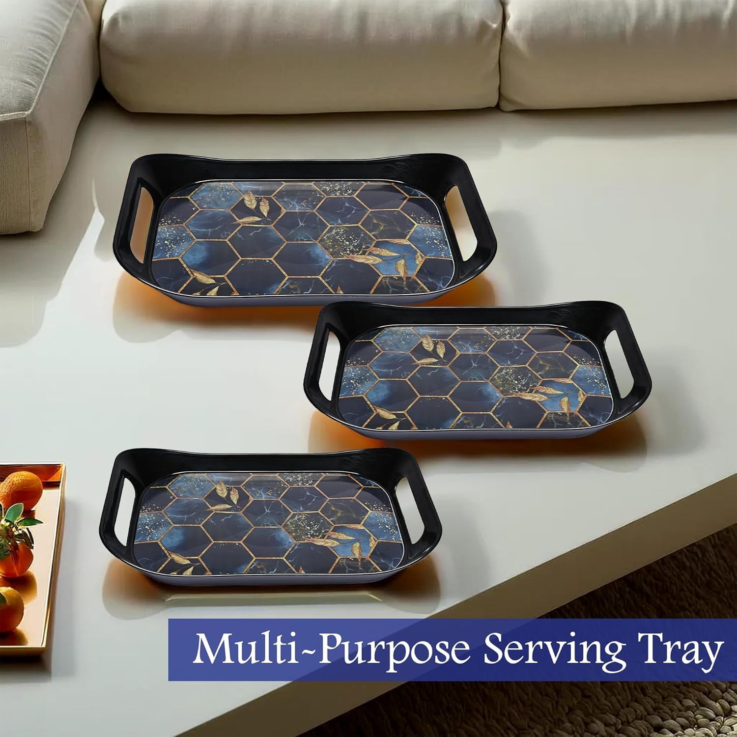 Premium 3 Pc Serving Tray Set Premium 3 Pc Serving Tray Set